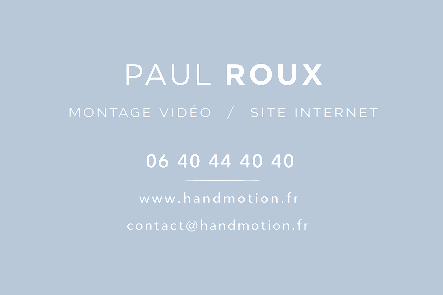 Paul Roux - Contact Hand Motion